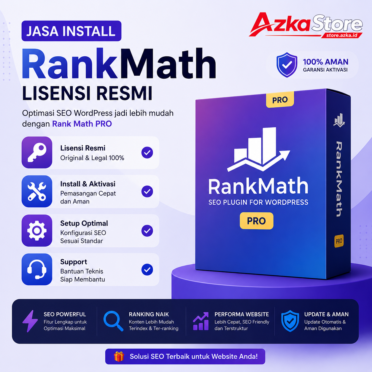 Jasa install plugin Rank Math Pro Original